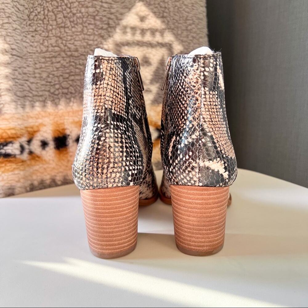 Madewell The Rosie Moonstone Multi Ankle Boots In Snake Embossed Leather Size 7 - Picture 5 of 7